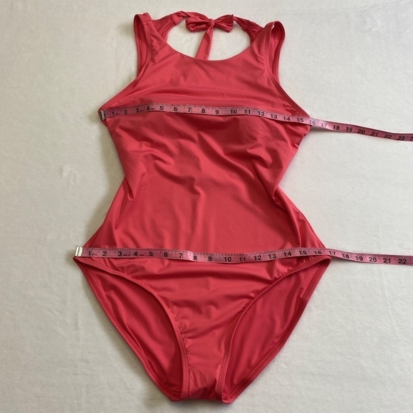 Tommy Bahama Pearl High Neck One-Piece Swimsuit, Coral Coast, Size 14, NWT - Picture 9 of 14
